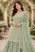 Elegant Flow Skirt Suit – Saluja Store