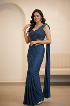 Modern Elegance Draped Saree – Saluja Store