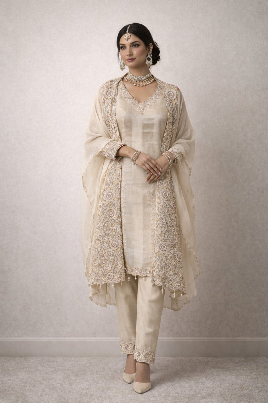 Modern Fusion Indo-Western Outfit – Saluja Store