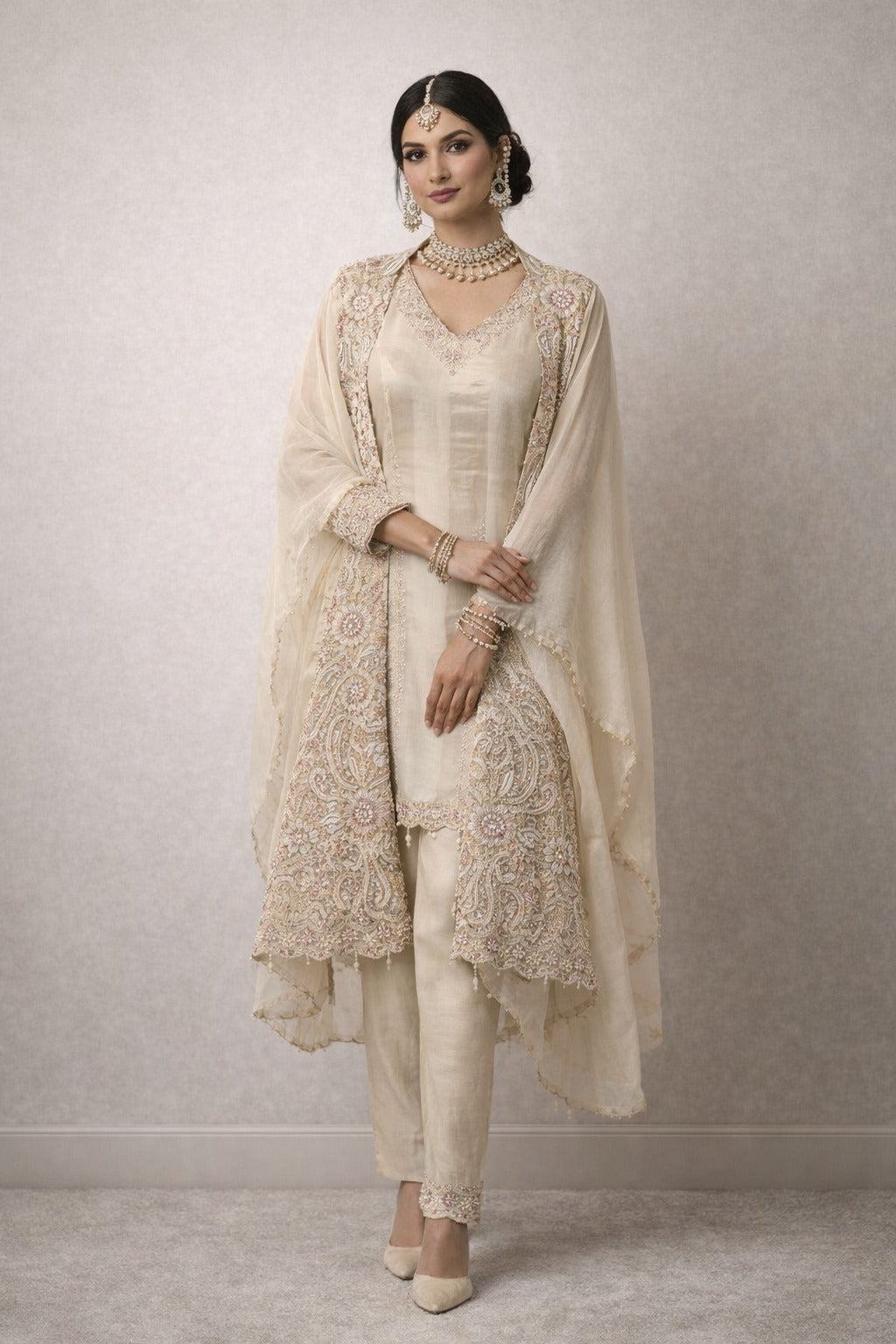 Modern Fusion Indo-Western Outfit – Saluja Store