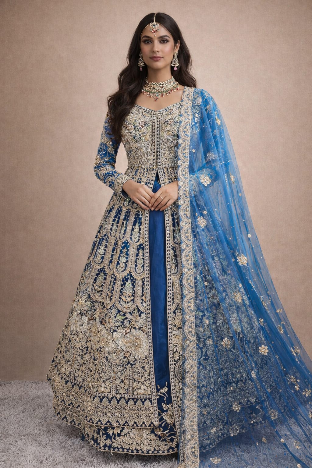 Signature Fusion Indo-Western Outfit – Saluja Store