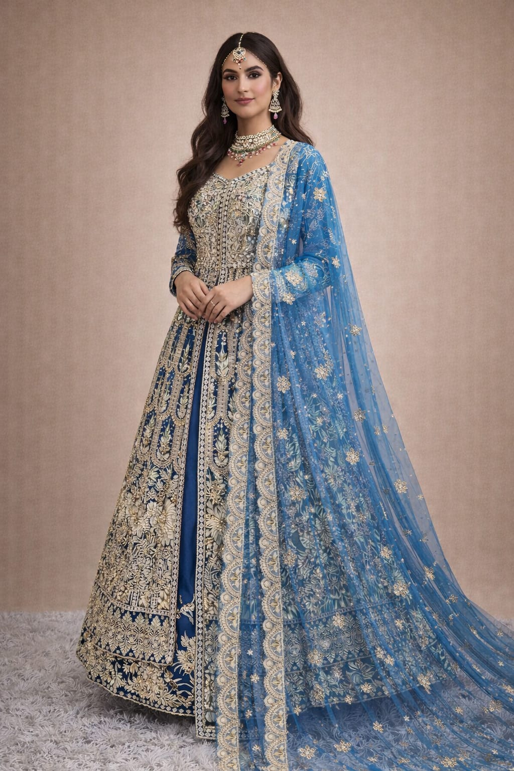 Signature Fusion Indo-Western Outfit – Saluja Store