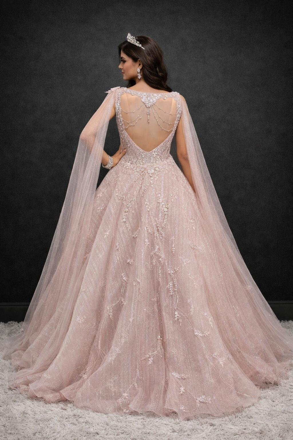 Princess Grace Pink Gown – Saluja Store