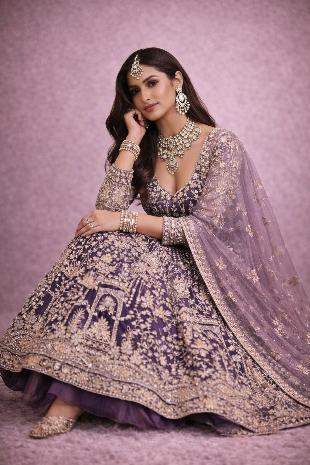 Indo-Western Anarkali – Saluja Store