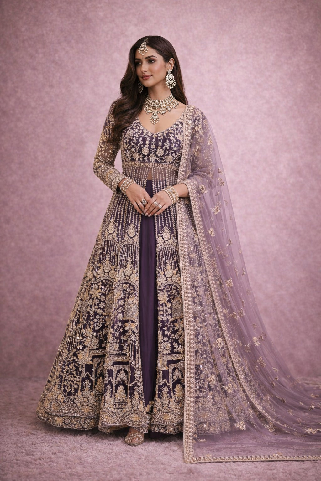 Indo-Western Anarkali – Saluja Store