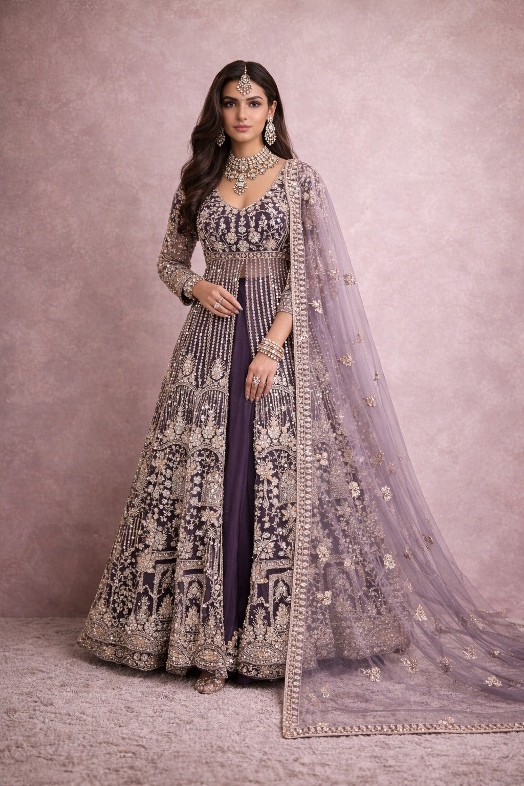 Indo-Western Anarkali – Saluja Store