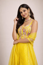 Yellow Indo-Western Outfit – Saluja Store