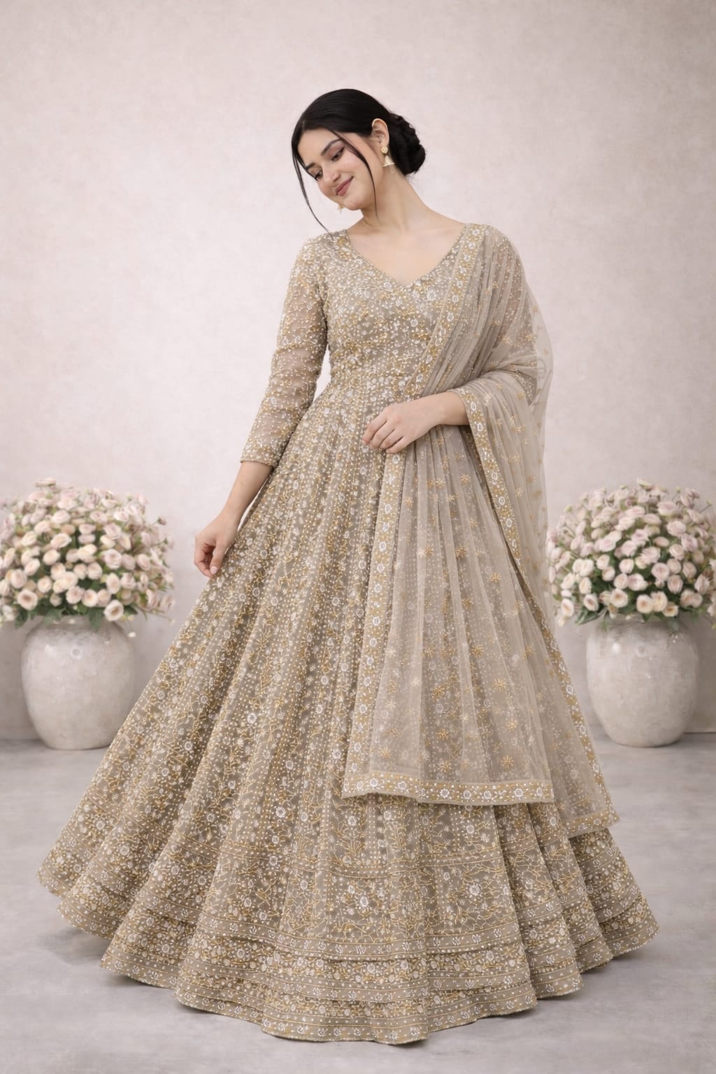 Indo-Western Anarkali – Saluja Store