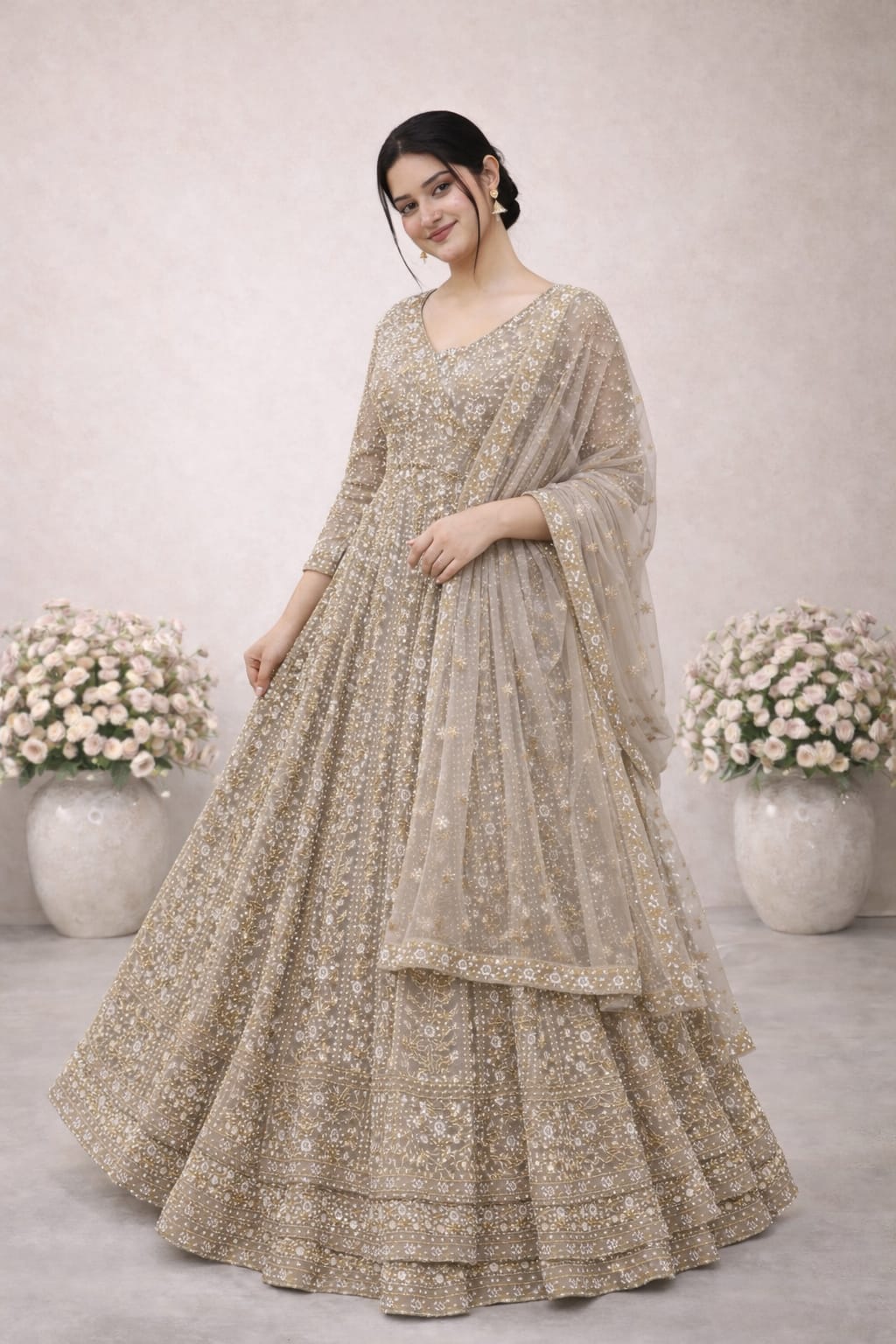 Indo-Western Anarkali – Saluja Store