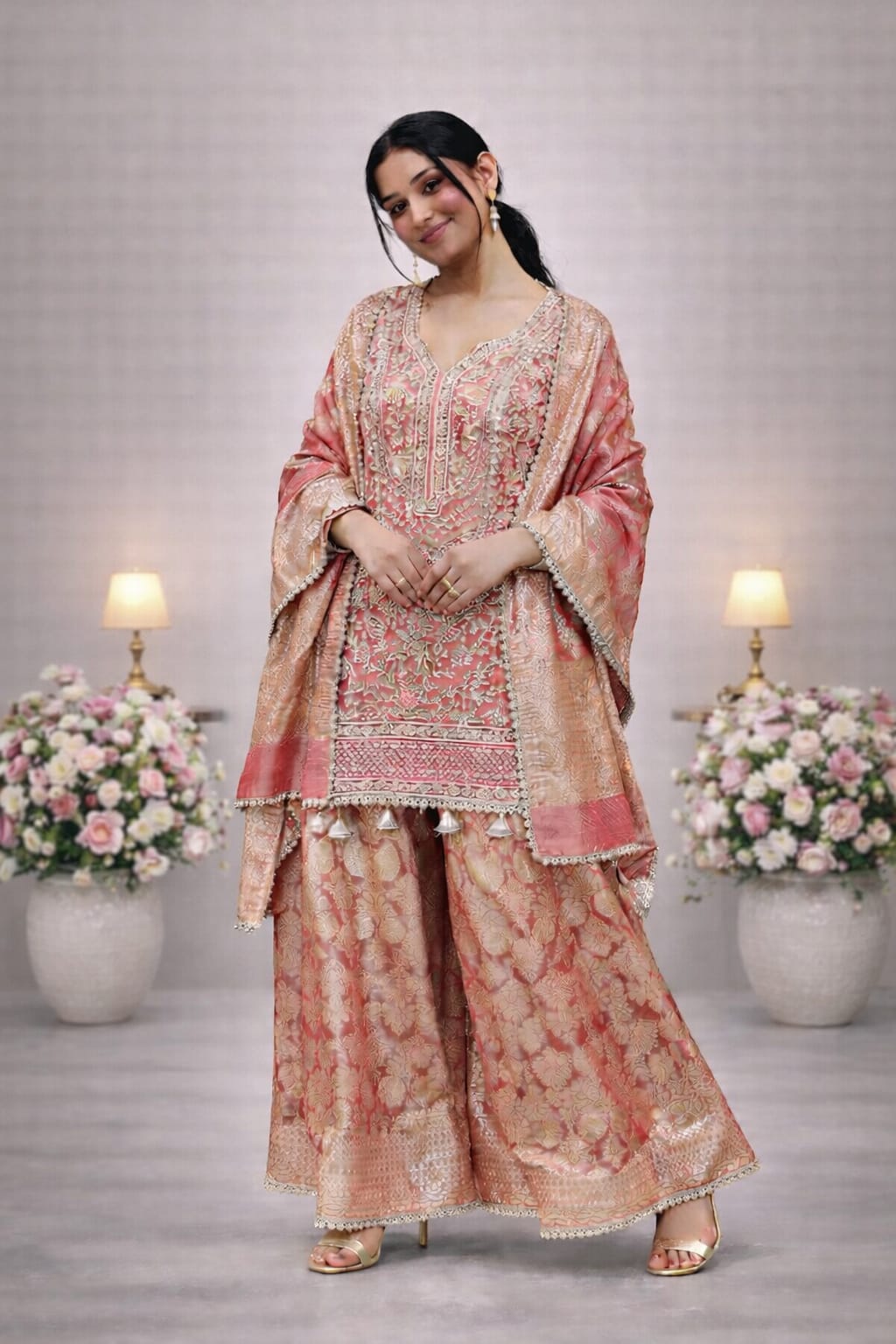 Elegant Heritage Sharara Suit – Saluja Store