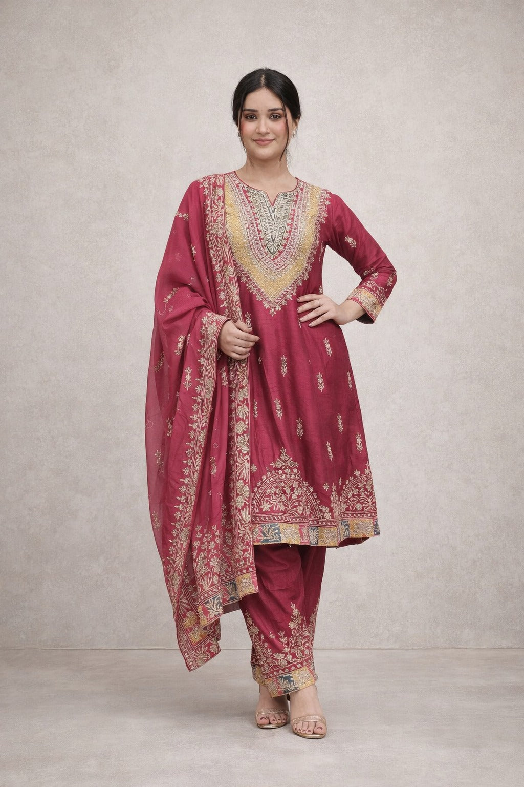 Frock with Farsi Bottom – Saluja Store