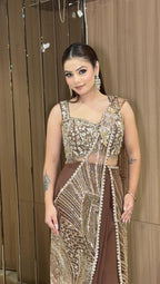 Crystal Drape Luxe Saree – Saluja Store
