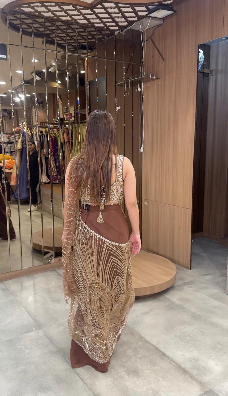 Crystal Drape Luxe Saree – Saluja Store