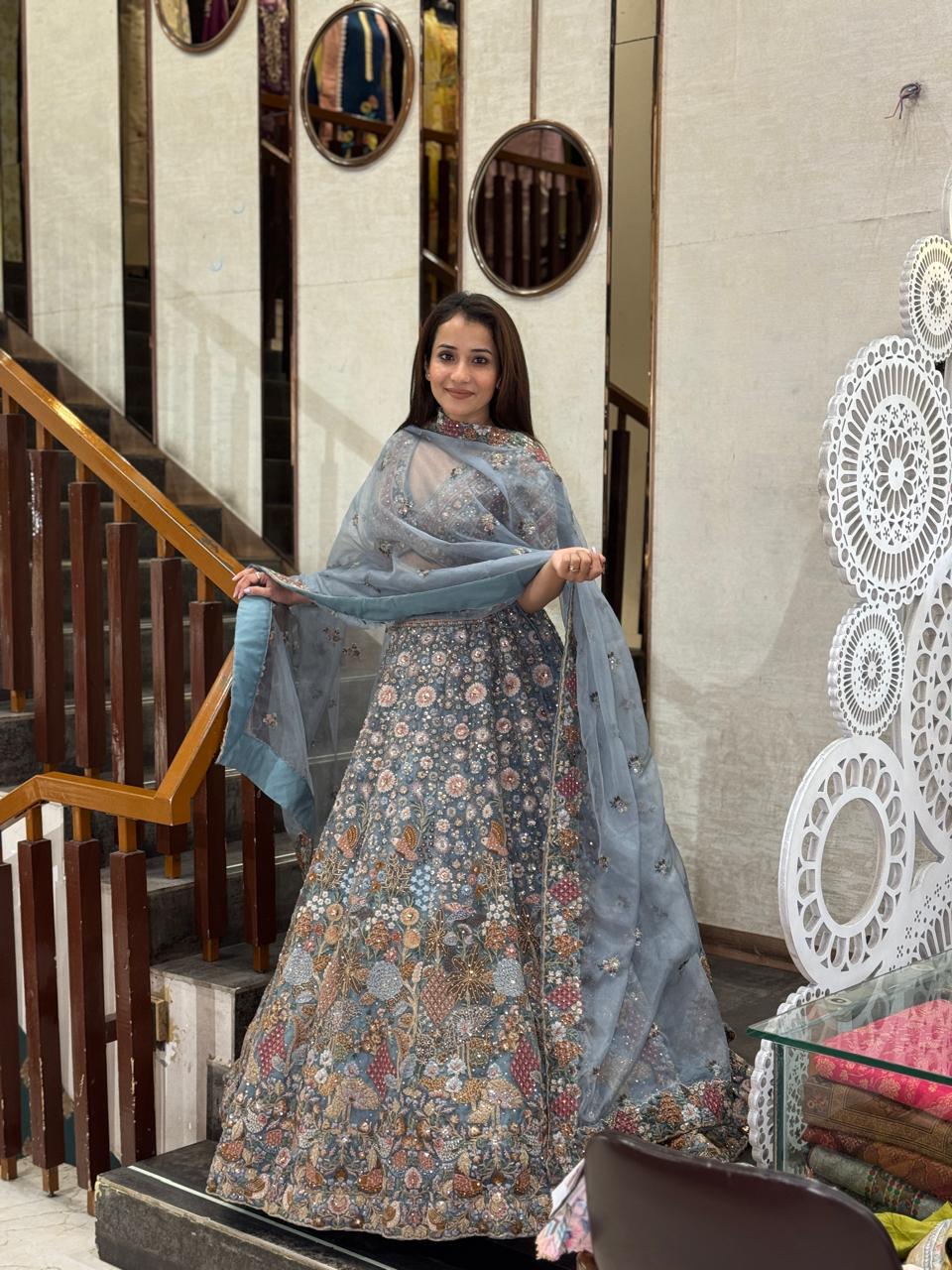 Celestial Bloom Designer Lehenga – Saluja Store