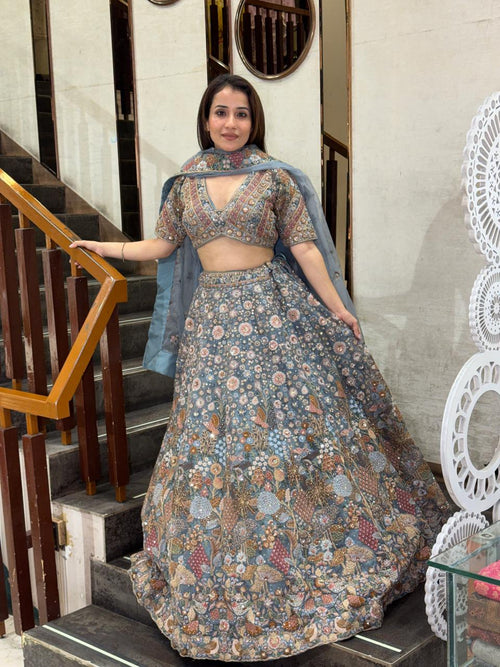Celestial Bloom Designer Lehenga – Saluja Store