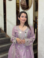 Lavender Royale Mirror Work Palazzo Suit – Saluja Store