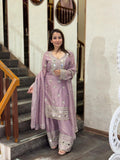 Lavender Royale Mirror Work Palazzo Suit – Saluja Store