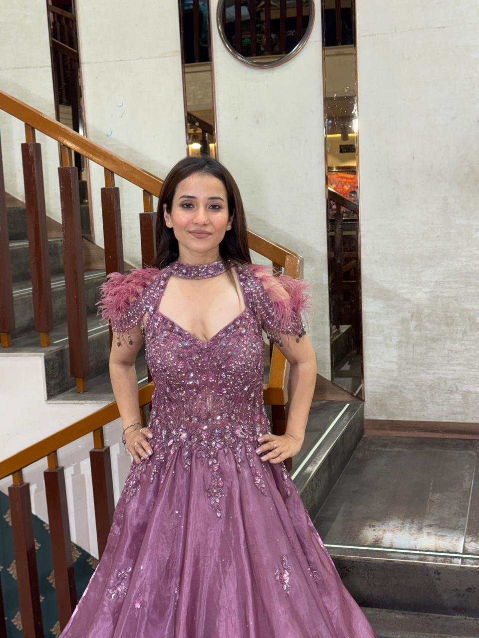 Imperial Orchid Couture Gown – Saluja Store