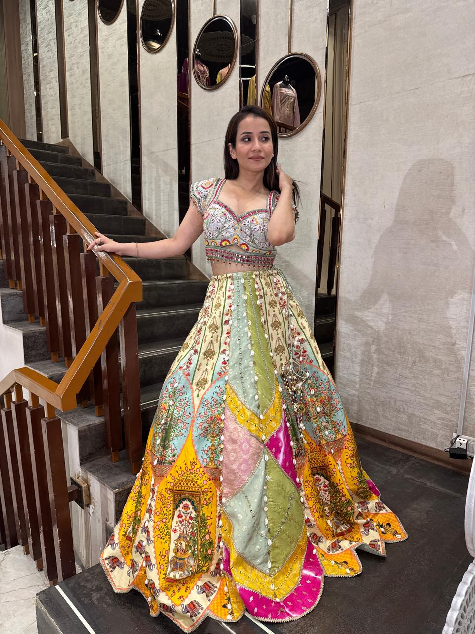 Royal Mosaic Designer Lehenga