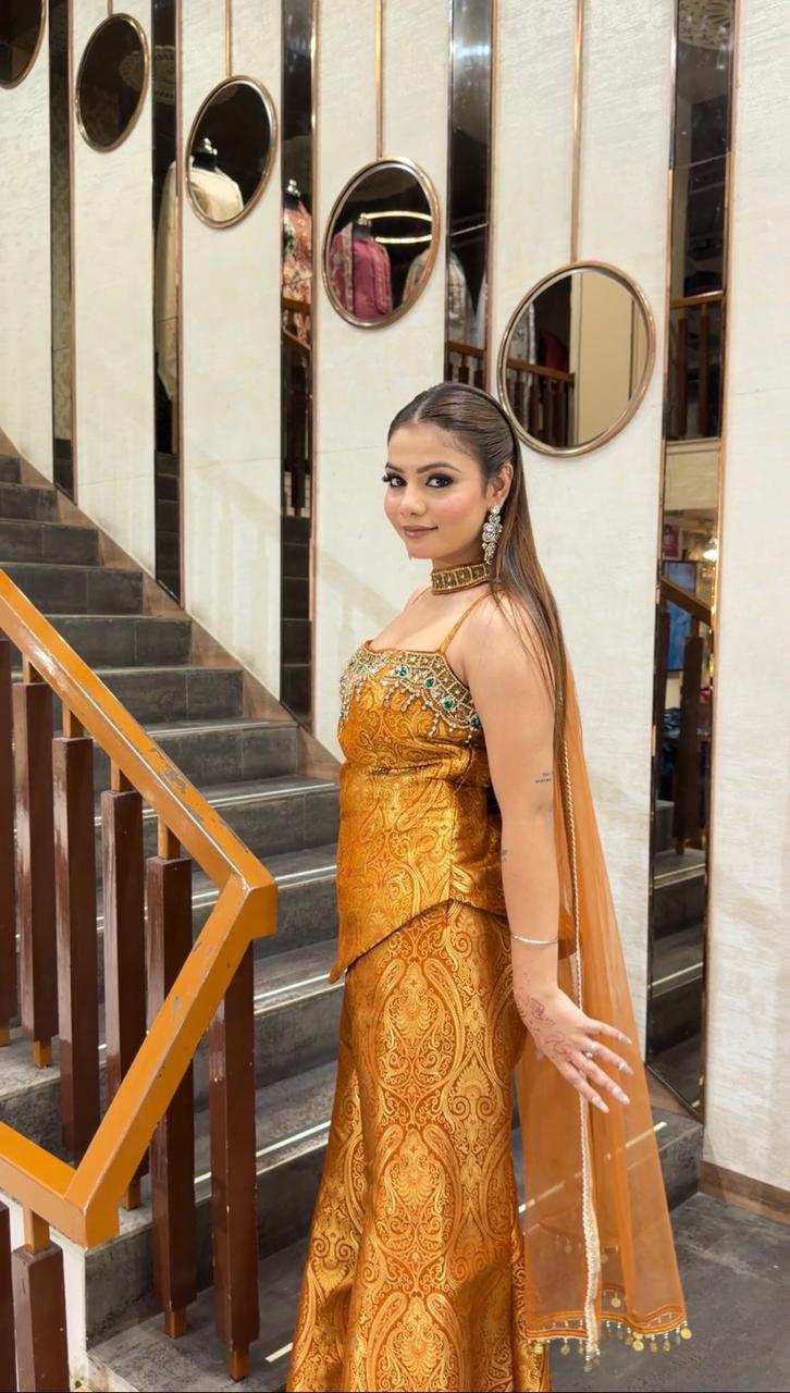 Imperial Gold Indo-Western Couture