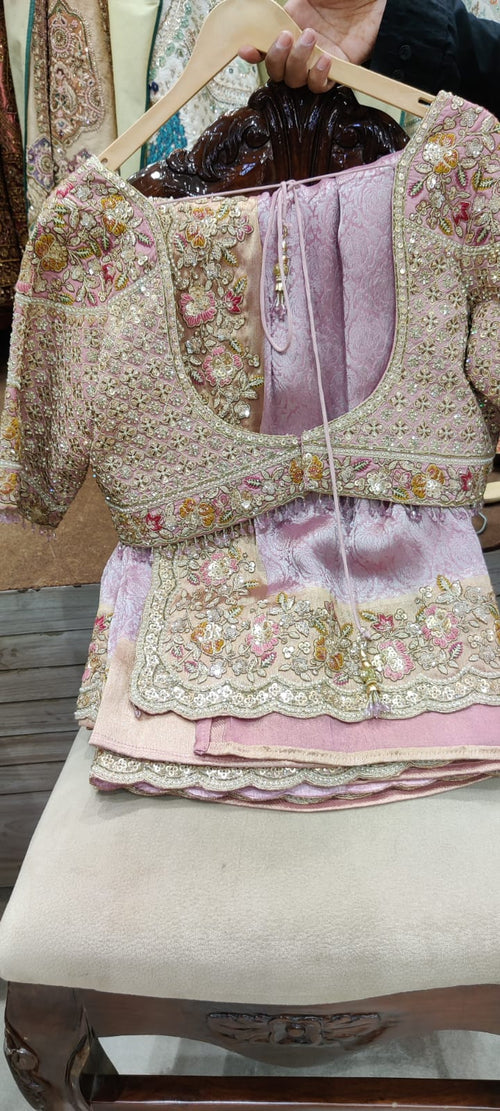 Blush Pearl Designer Saree – Saluja Store