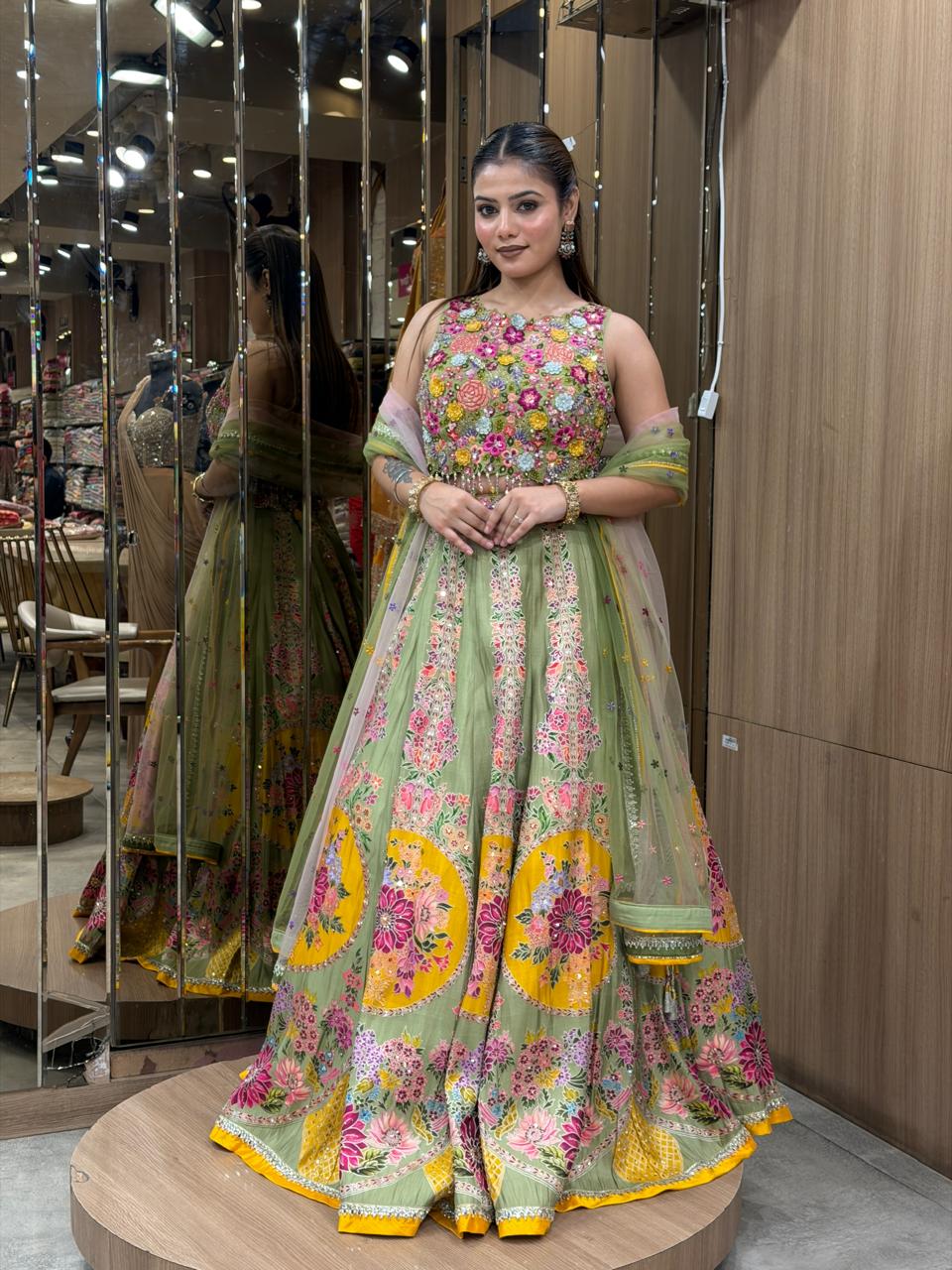 Meadow Bloom Designer Lehenga Choli