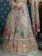 Pastel Bloom Designer Bridal Lehenga – Saluja Store