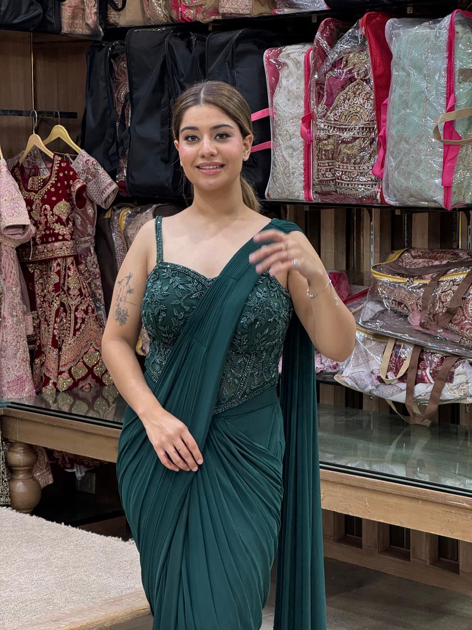 Embellished Drape Saree