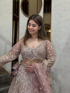 Champagne Blush Sequin Lehenga