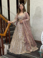Champagne Blush Sequin Lehenga