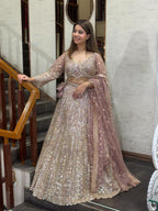 Champagne Blush Sequin Lehenga