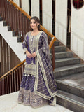 Royal Plum Embroidered Sharara Suit