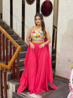 Vibrant Fuchsia Indo Western