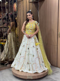 Lemon Lime Mirrorwork Lehenga