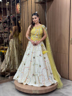 Lemon Lime Mirrorwork Lehenga