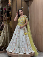 Lemon Lime Mirrorwork Lehenga