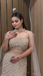 Champagne Sequin Mermaid Lehenga