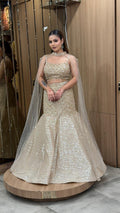Champagne Sequin Mermaid Lehenga