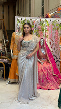 Silver Sequin Glamour Saree