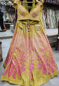 Golden Blossom Couture Lehenga