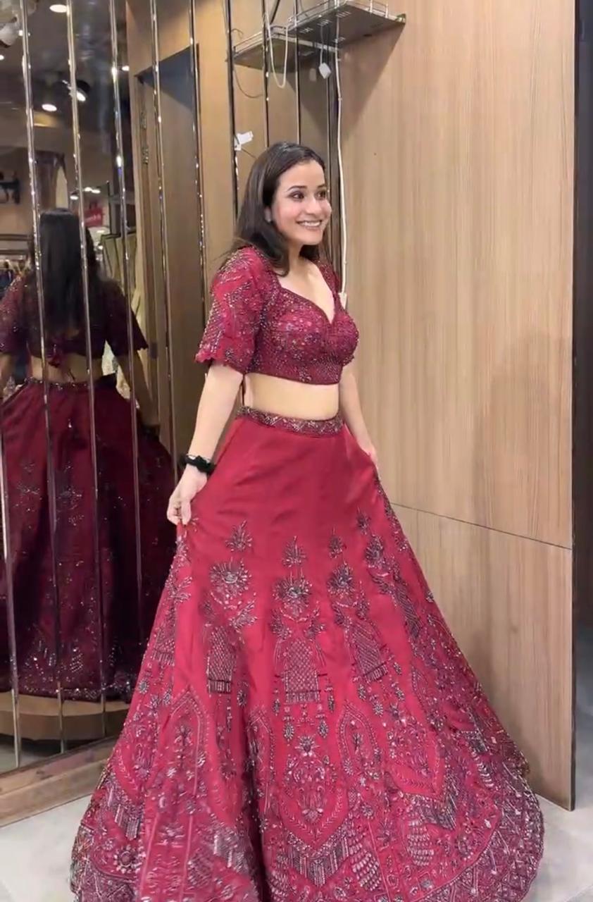 Crimson Royale Designer Lehenga