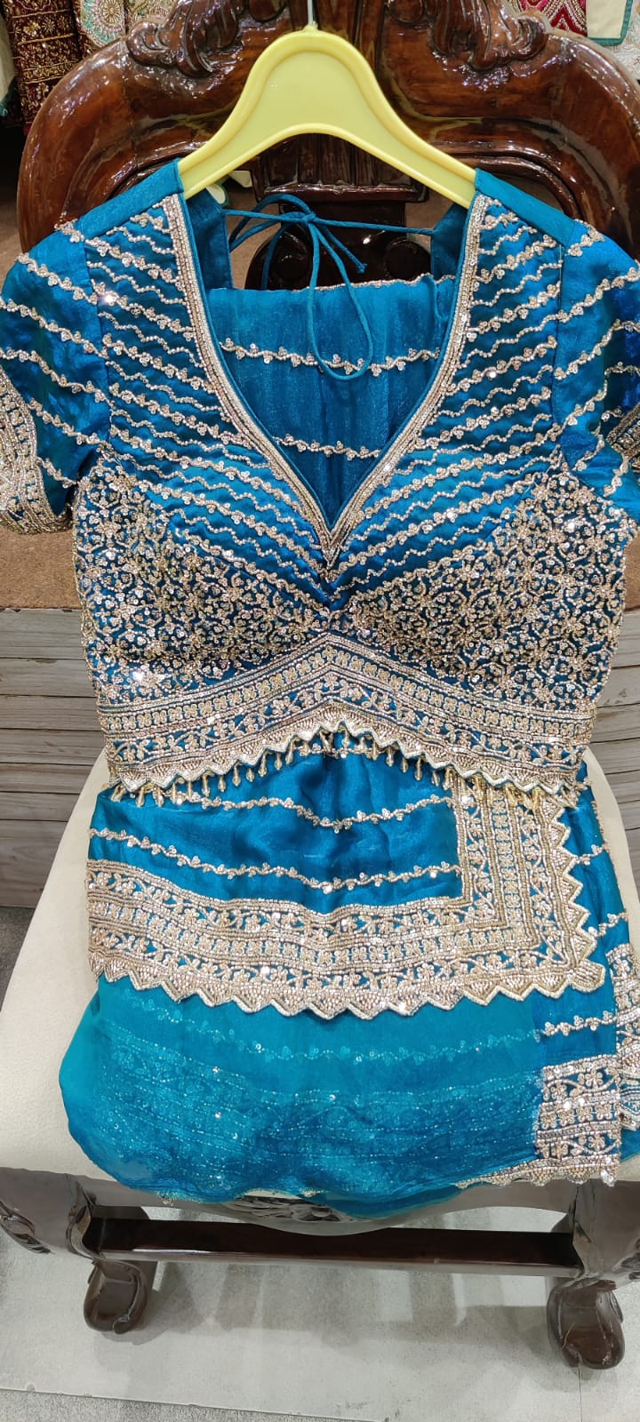 Royal Sapphire Designer Saree – Saluja Store