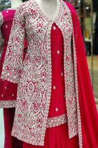 Magenta Indo-Western Ensemble – Bold Elegance with a Modern Twist