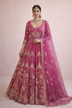 Blush Elegance Pink Indo-Western Anarkali – Saluja Store