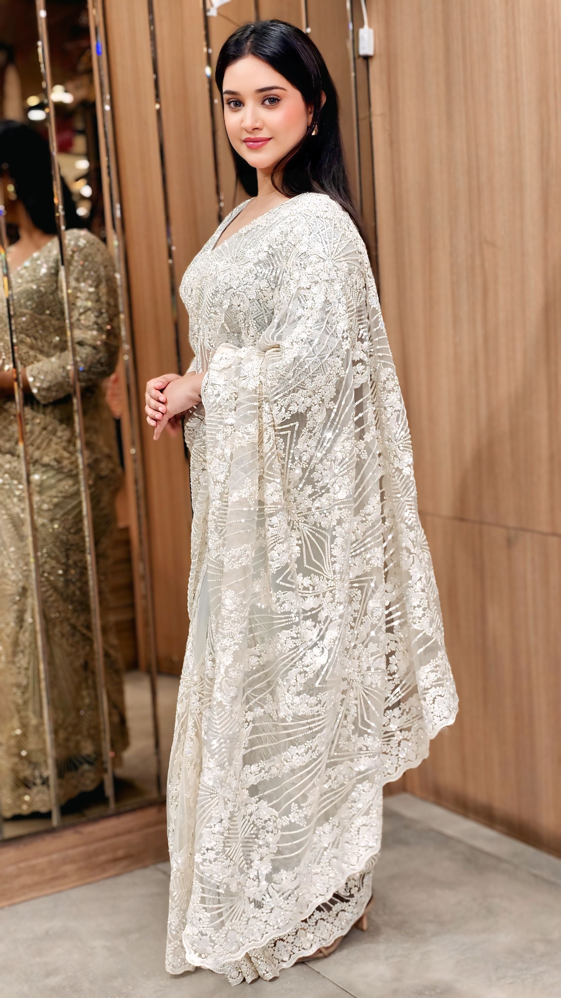 Elegance Glow Party Wear Saree - Saluja Store