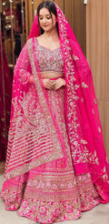 Elegant Pink Embroidered Lehenga Choli – Graceful Festive Wear