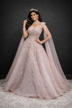 Princess Grace Pink Gown – Saluja Store