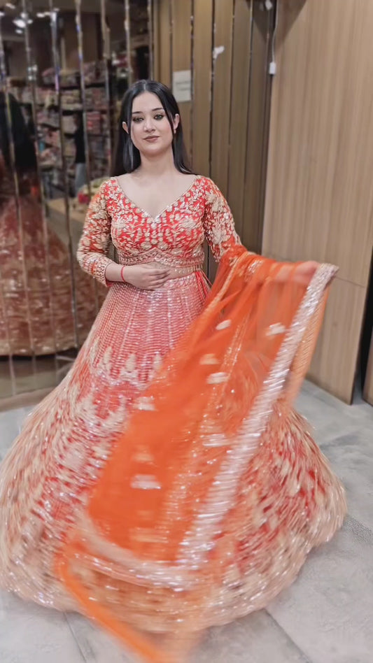 Exquisite Embroidered Lehenga Choli – Elegant Festive Wear
