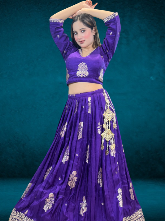 Purple Lehanga choli